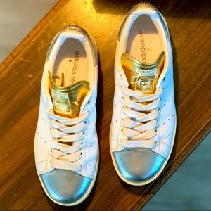 Rare Adidas Stan Smith Gold & Silver